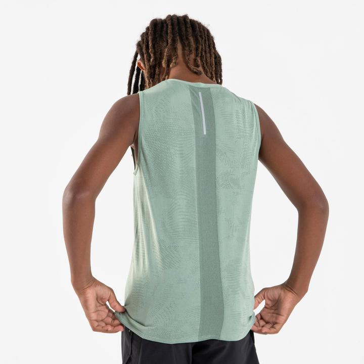 Actual product image Kiprun Lauf-Tanktop Kinder nahtlos - 900 Light grün (10, 11, 12)