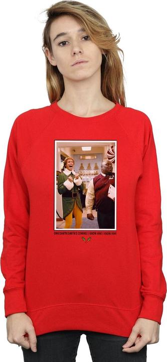 Actual product image Elf Womens/Ladies OMG Santa Photo Sweatshirt (L)