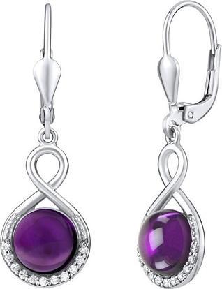 Silvego Silver earrings with natural Amethyst JST14710AME