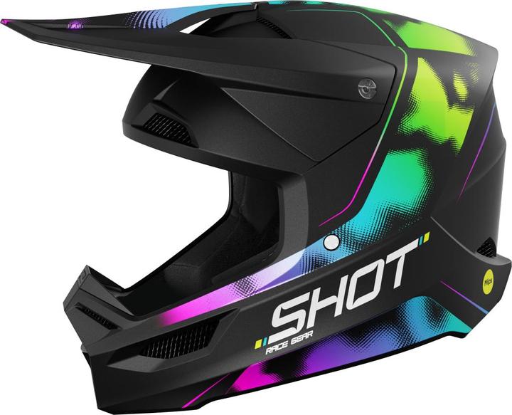 Actual product image Shot RACE NITRO Helm matt schwarz XS (XS)