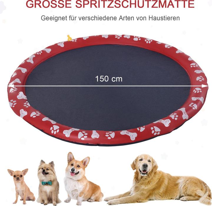Actual product image PawHut Hunde-Planschbecken Kunststoff Rot (Dog pool)