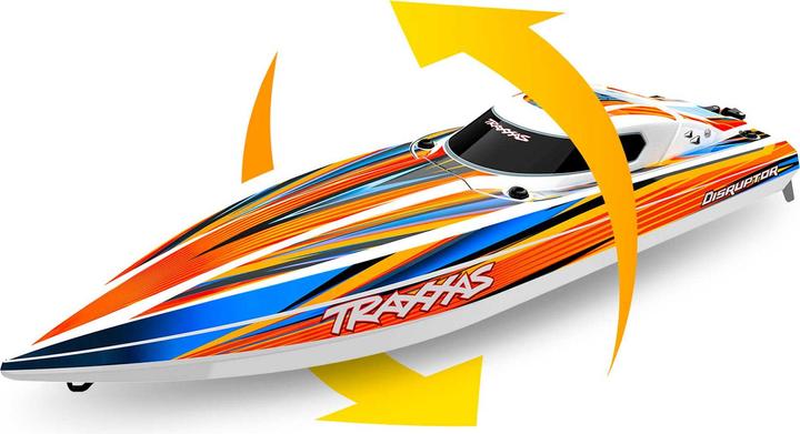 Image du produit Traxxas DISRUPTOR orange 26 pouces coque en V bateau auto-redressable sans batterie ni chargeur