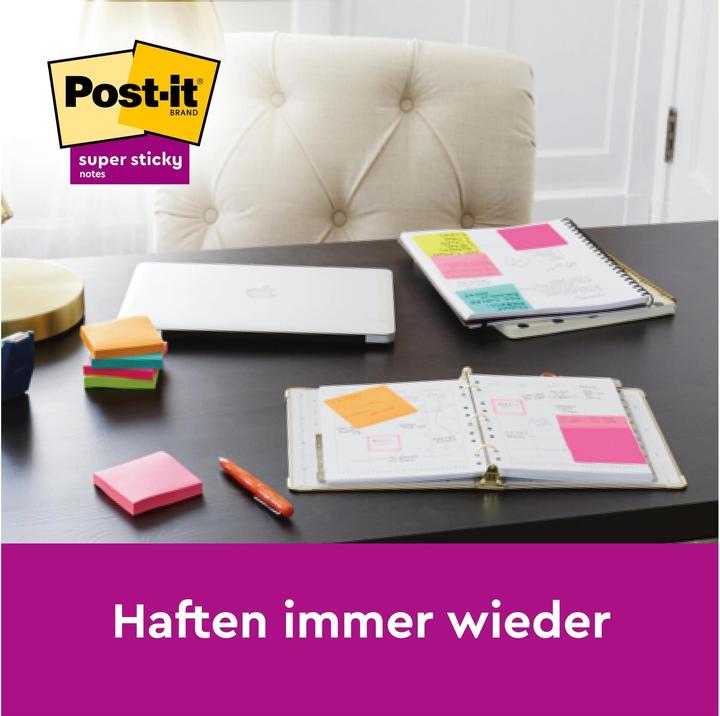 Immagine prodotto Post-it Blocco note Z-Notes Super Sticky Giallo 7,6 cm x 7,6 cm (9 x 9 x 25 cm)
