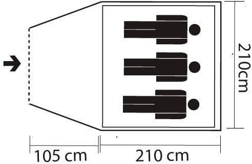 Actual product image Trevolution Corona 3 (Dome tent, 3.80 kg, 3 persons)