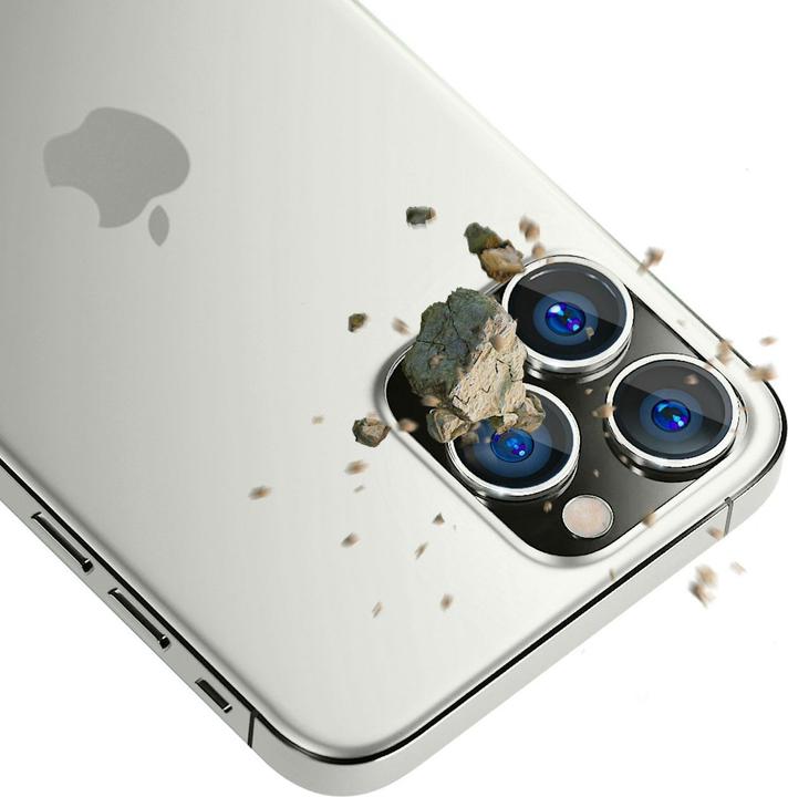 Produktbild 3MK iPhone 14 Pro/14 Pro Max - Lens Protection Pro Silver (1 Stück, Apple iPhone 14 Pro, Apple iPhone 14 Pro Max)