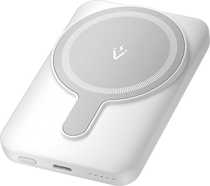 Actual product image Vention 5000mAh Magnetic Wireless Power Bank (USB-C + USB-C + Wireless) 20W White Light Indicator Display Ty (5000 mAh, 20 W, 18.50 Wh)