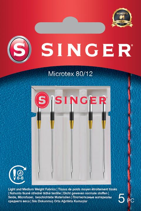 Actual product image Singer MICROTEX Nähmaschinennadel, 80/12, 5er Pack