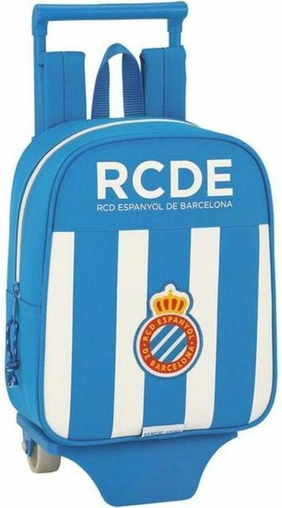 RCD Espanyol Schulrucksack mit Rädern 805 611753280 Blau Weiss (10 l)