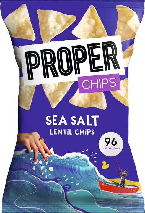Actual product image Propercorn PC Lentil Chips Sea Salt 20g (20 g)