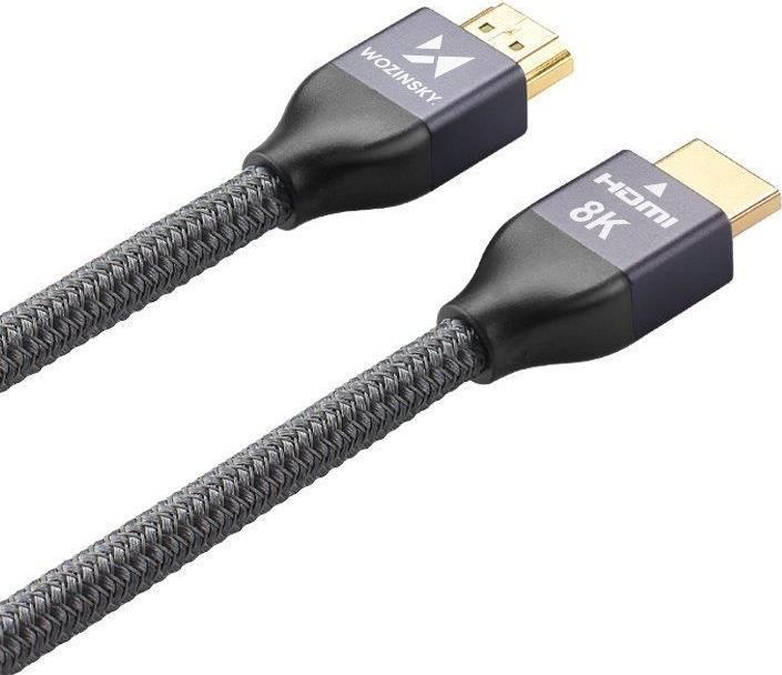 Image du produit Wozinsky cable HDMI 2.1 8K 60 Hz 48 Gbps / 4K 120 Hz / 2K 144 Hz 5 m Silver (WHDMI-50) (5 m, HDMI)