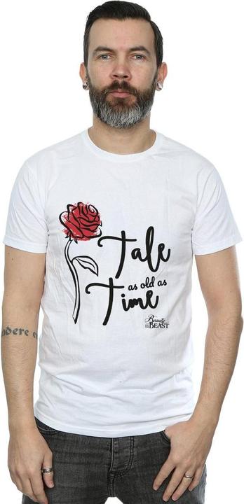 Actual product image Disney Mens Tale As Old As Time Rose T-Shirt (S)