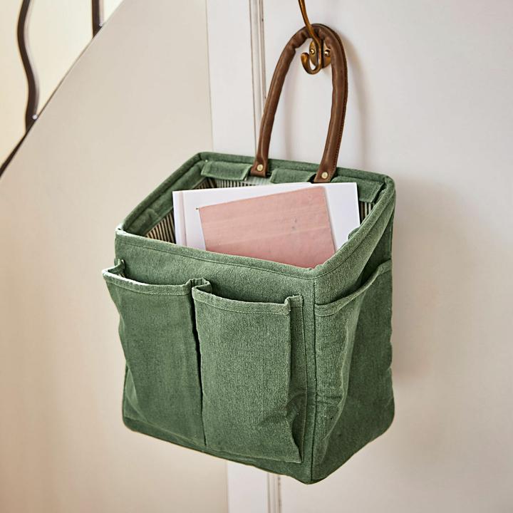 Image du produit Loberon Organiseur Cranberra vert/marron (30 x 30 x 20 cm)