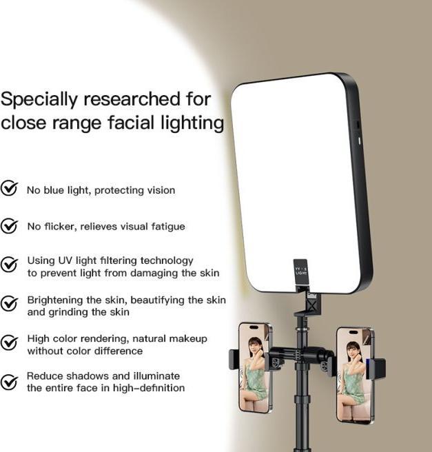 Actual product image Old Shark Foldable 14 inch LED video lighting photo selfie light kit with tripod (Video light)