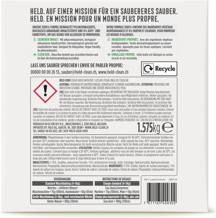 Produktbild Held Sensitive (21 Waschgänge, Waschpulver)