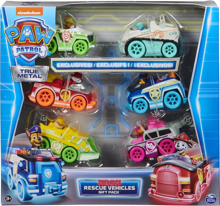 Actual product image Paw Patrol PAW True Metal 6-Pack (Neon)