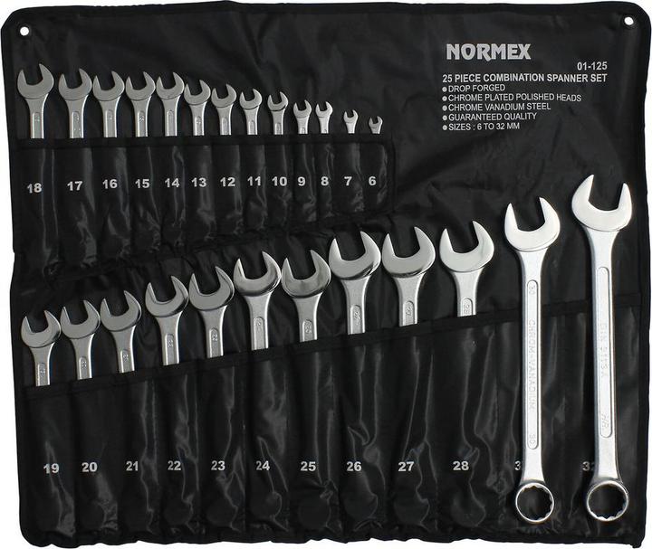 Image du produit Normex Jeu de clés mixtes Jeu de clés mixtes à fourche CV 6-32 (27 mm, 15 mm, 19 mm, 24 mm, 20 mm, 31 mm, 9 mm, 8 mm, 16 mm, 26 mm, 13 mm, 11 mm, 25 mm, 12 mm, 29 mm, 14 mm, 28 mm, 6 mm, 7 mm, 21 mm, 18 mm, 23 mm, 22 mm, 30 mm, 32 mm, 10 mm, 17 mm)