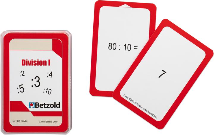 Image du produit Betzold Division I - Jeu de cartes pour le cylindre magique (Allemand)