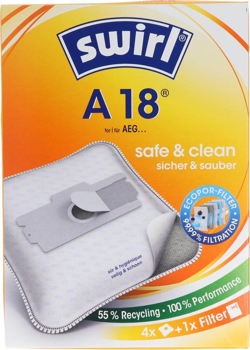 Actual product image Swirl Staubsaugerbeutel A18 MicroPor Plus für AEG Staubsauger