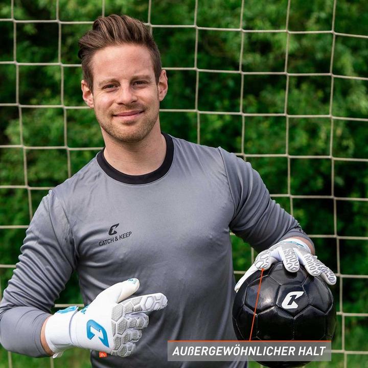 Produktbild Catch & Keep Fussballhandschuhe Fly White Soul Gr. 11 Weiss Torwart Keeper Goalie Handschuhe (11)