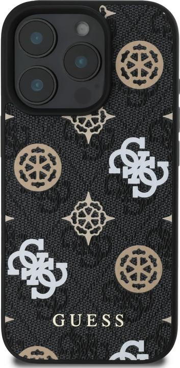 Actual product image Guess PU 4G Design Hard Case With Peony (Apple iPhone 16 Pro Max)