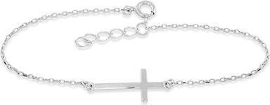 Brilio Silver - Charming silver bracelet with a cross 461 001 01385 04