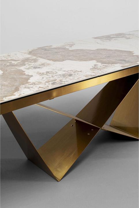 Produktbild Kare Design Ausziehtisch Connesso Brass 200(+60)x100cm