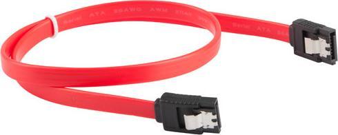 Actual product image Lanberg CA-SASA-14CC-0030-R, 0.3 m, SATA III, SATA 7-pin, SATA 7-pin, Female/Female, Red