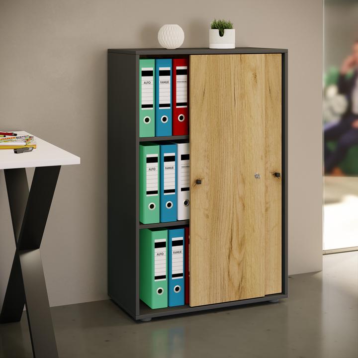 Actual product image VCM Office cabinet sliding doors Lona 3gang (70 x 37 x 111 cm)