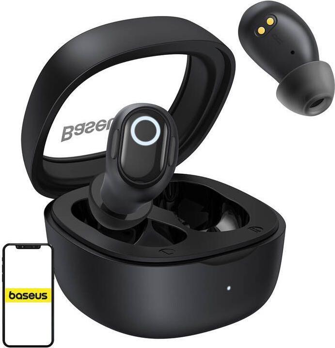 Actual product image Baseus Wireless headphones Bowie WM02 TWS, Bluetooth 5.0 (black) OS (5 h, Wireless)