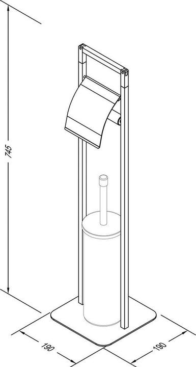 Produktbild spirella Toilettengarnitur CHIC Braun/Schwarz
