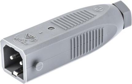 Actual product image Hirschmann ST series 2 way plug w/strain relief,16A