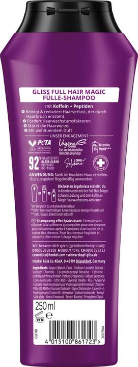 Immagine prodotto Gliss Full Hair Magic (250 ml, Shampoo liquido)
