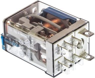 Actual product image Finder DPDT 12A mini plug-in relay, 24Vdc coil