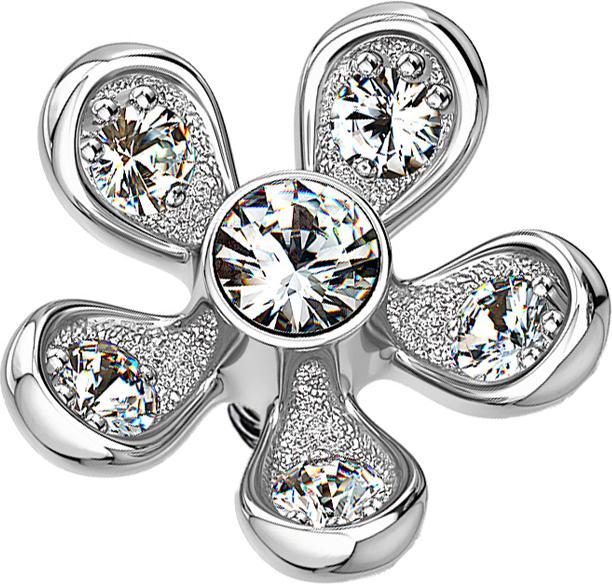 Image du produit Star Piercing Dermal Anchor argent fleur (Acier chirurgical 316L, Laiton)