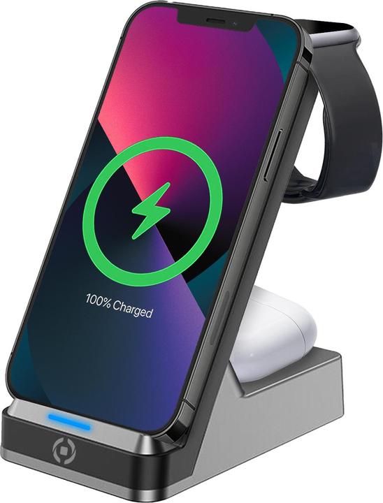 Produktbild Celly Universal Wireless Charging Wlstand3in1bk 3in1 Black (15 W)