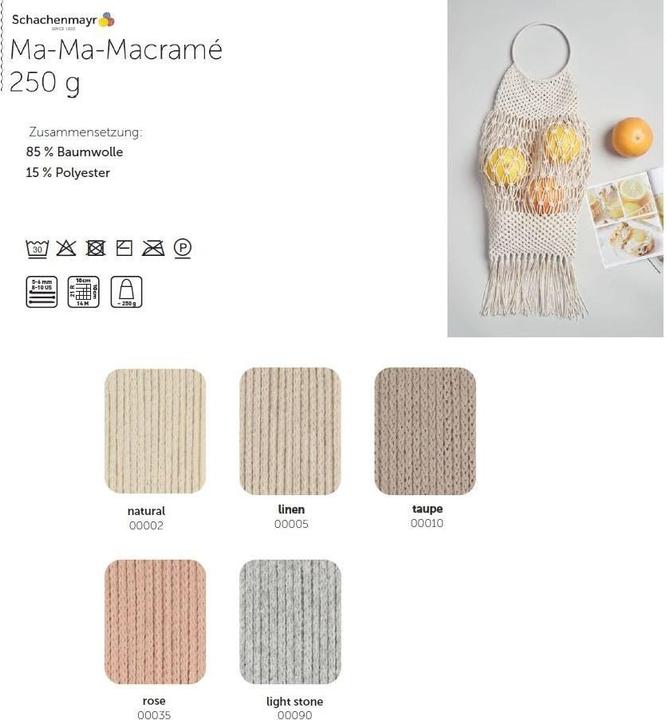 Produktbild Schachenmayr Ma-Ma-Macrame 4mm (Makramee-Garn, geflochten) (190 m)