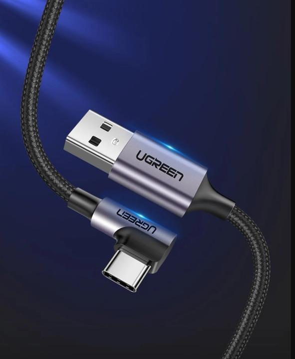 Produktbild Ugreen USB-C gewinkelt zu USB-A 2.0 A Datenkabel (2 m, USB 2.0)