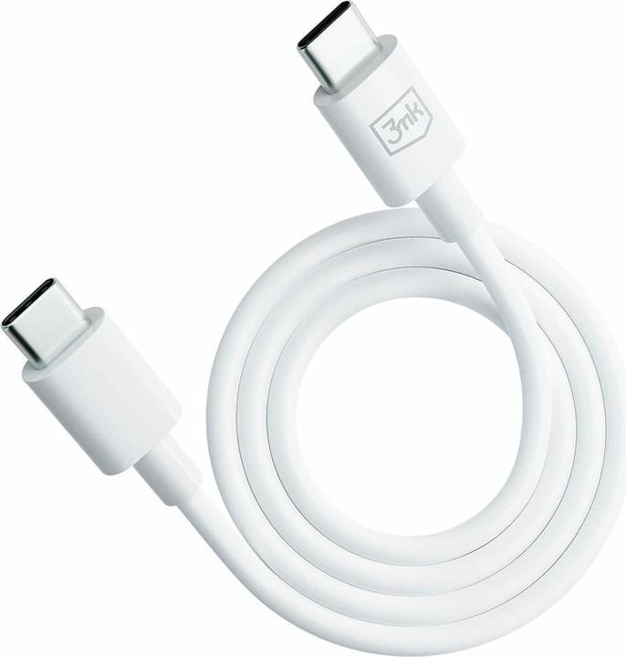 Image du produit 3MK Câble Hyper Cable USB-C - USB-C 100W 1.2m Biały/White (1.20 m, USB 3.2 Gen 1, 100 W)