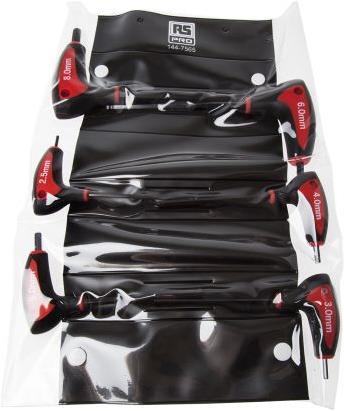 Rs Pro 6pcs hex plus T-handle keywrench set
