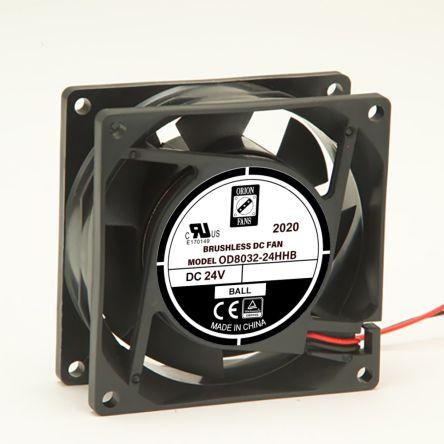 Actual product image Rs Pro DC axial fan, 80x32mm 94.4cu.m/h 24V (80 mm)