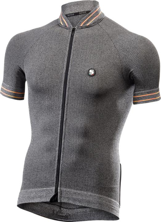 Sixs T-Shirt Clima Jersey grau-schwarz