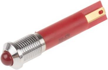 Actual product image Rs Pro 8mm HE red LED satin chr prominent,24Vac
