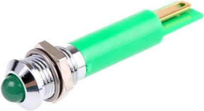 Produktbild Rs Pro LED erhaben 8mm chrom 12Vdc grün