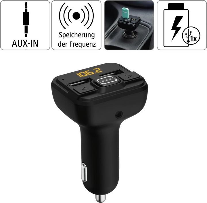 Actual product image Hama FM transmitter with AUX-IN + USB-IN