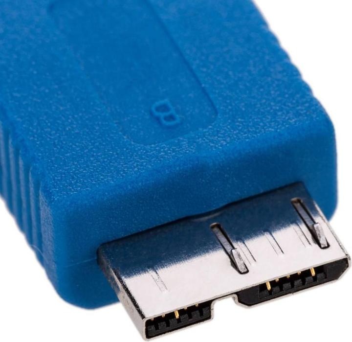 Image du produit Techly Câble plat USB3.0 fiche type A fiche micro B bl (1 m, USB 3.2)
