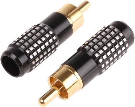 Produktbild Rs Pro Phonostecker farbig vergoldet Kont. sw
