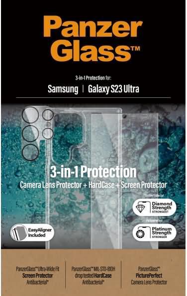 Produktbild PanzerGlass Bundle Hard Case+Glass (1 Stück, Samsung Galaxy S23 Ultra)