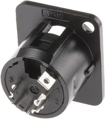 Image du produit Rs Pro Embase XLR mâle 5 voies chrome noire