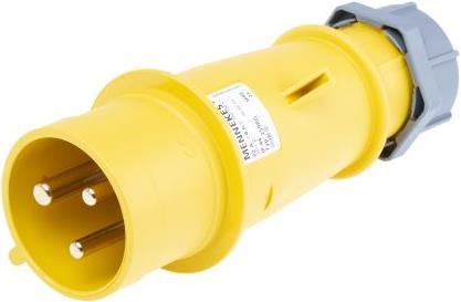 Produktbild Mennekes CEE Stecker 110V 32A 2P+E IP44 gelb