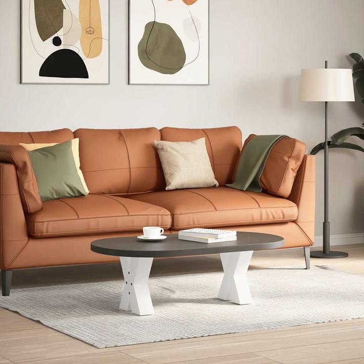 Produktbild VidaXL Couchtischbeine X-Form 2 Stk. Weiss 30x(30-31) cm Stahl Tischbein